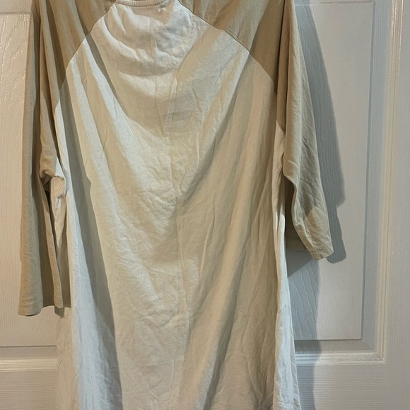 PacSun Men's Beige and Light Brown Long Sleeve Tee - Picture 3 of 6